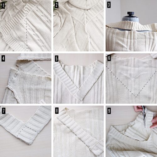 Cable Knit Cardigan Sweater Refashion - Paper Michey