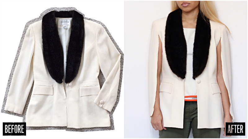 DIY Luxury Designer Jacket  turning a thrift jacket into a