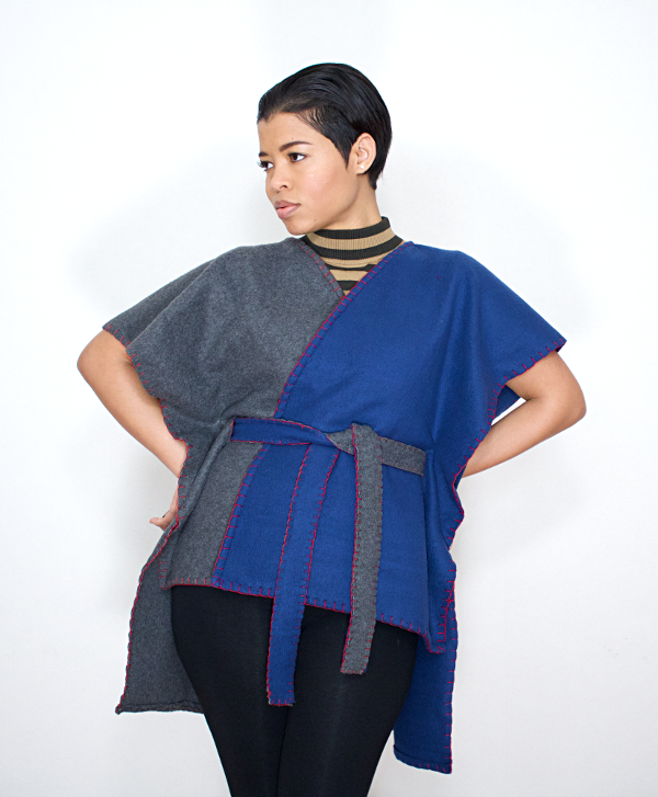 [VIDEO] DIY Belted Color Block Poncho - Paper Michey