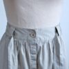 Khaki Button Front Midi Skirt - Tie Waist