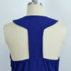 Reworked Blue Pleated Hem Halter Dress - Back Closeup