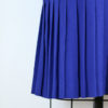 Reworked Blue Pleated Hem Halter Dress - Hem