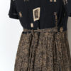 Vintage Animal Print Empire Waist Babydoll Dress- Closeup