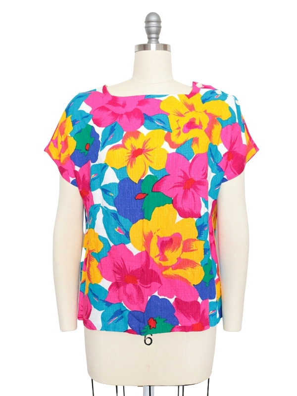 Vibrant Bloom Printed Top