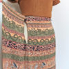 Vintage Faux-Wrap Leopard Tribal Print Skirt- Closeup