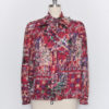 Vintage Multicolored Abstract Pussy Bow Blouse- Front