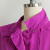Vintage Orchid Purple Long Sleeve Button Up Blouse- Collar
