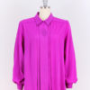 Vintage Orchid Purple Long Sleeve Button Up Blouse- Front