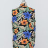Vintage Tropical Floral Leaf Print Sleeveless Shirt-Back