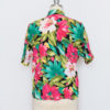 Vintage Tropical Hibiscus Print Short Sleeve Shirt- Back