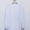 Vintage White Black Embroidered Collar Blouse- Back